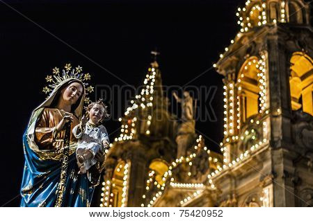 Santa Marija Assunta Procession In Gudja, Malta.