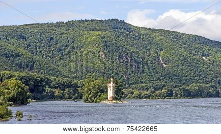 Maeuseturm In Bingen, Germany Rhine Valley