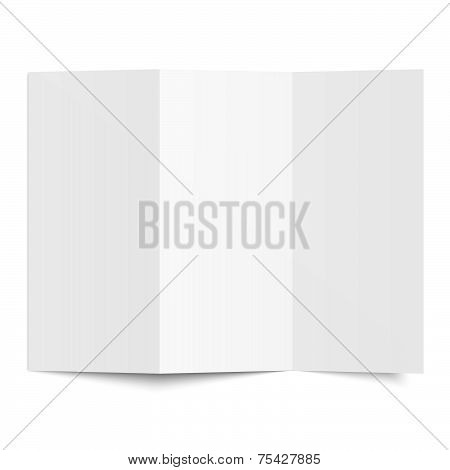Brochure - Blank Sheet Of White Paper - Folded