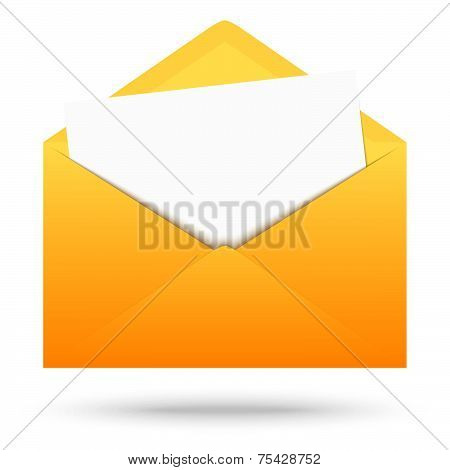 Colored Envelope With White Note