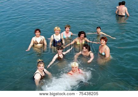 Womans In Hot  Water