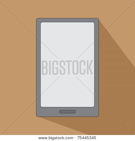 Tablet Ereader For Books Smartphone Icon Flat Design