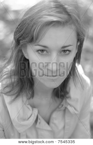 Vrouw in park