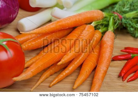 Bunch of baby carrots
