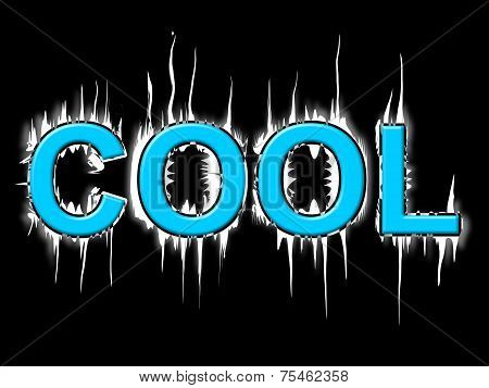 Cool Word Means Coldness Frost And Frosty