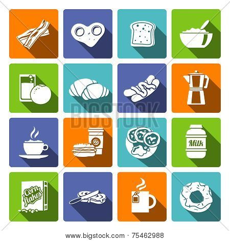 Breakfast icon flat