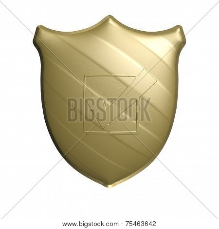 Classical sheild isolated on the white