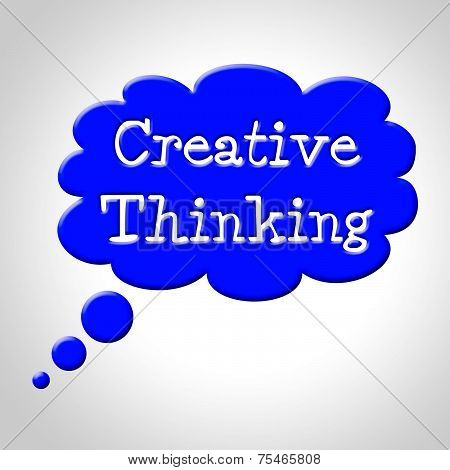 Creative Thinking Bubble Means Reflection Build And Contemplation