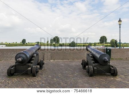 Two Cannons Near River