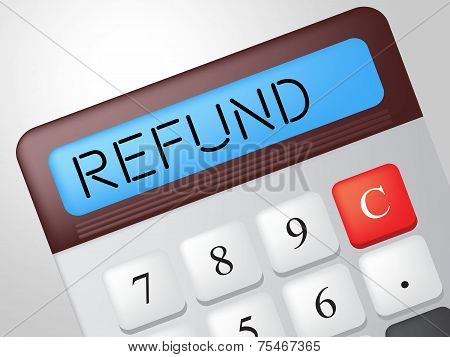 Refund Calculator Means Reimbursement Refunding And Return