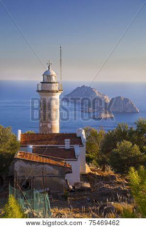 Gelidonya Lighthouse Near Mediterranean Sea In Adrasan Antalya Turkey 2014