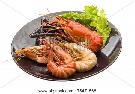 Giant Freshwater Prawn And King Prawns