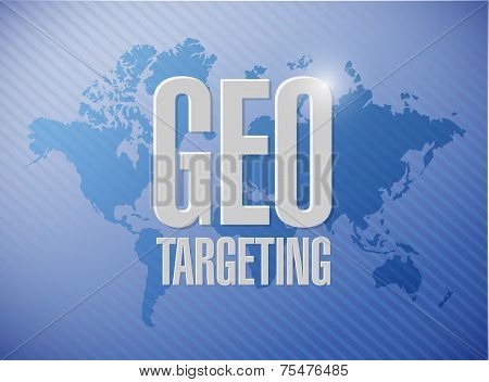 Geo Targeting Sign Illustration Design