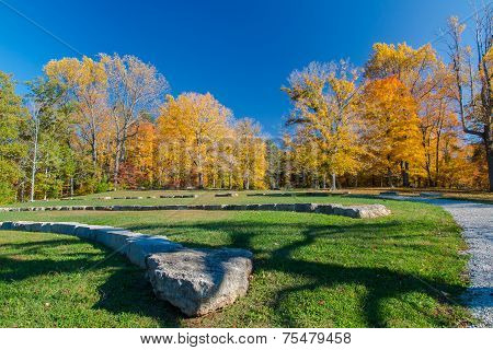 Amphitheatre In Autumn Park