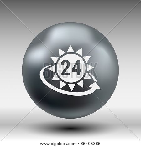 clock in yellow sun vector illustration sun vector day illustration