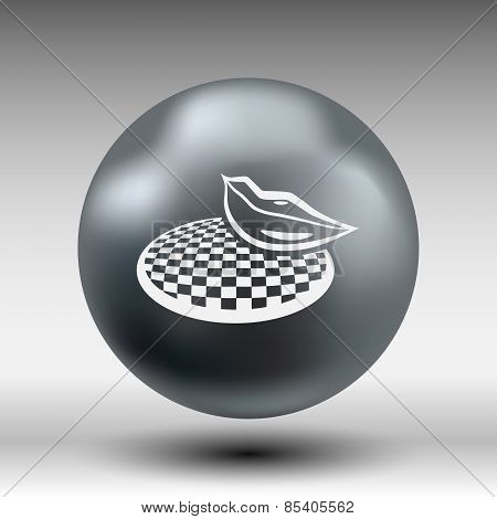 Ruby vector lips - white area of lips is transparent.