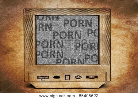 Porn On Vintage Tv Screen