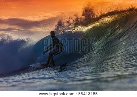 Surfer on Amazing Wave