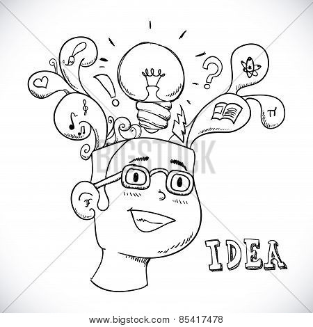 idea design over white background vector illustration