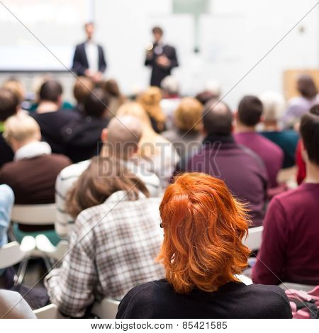 Audience in the lecture hall.