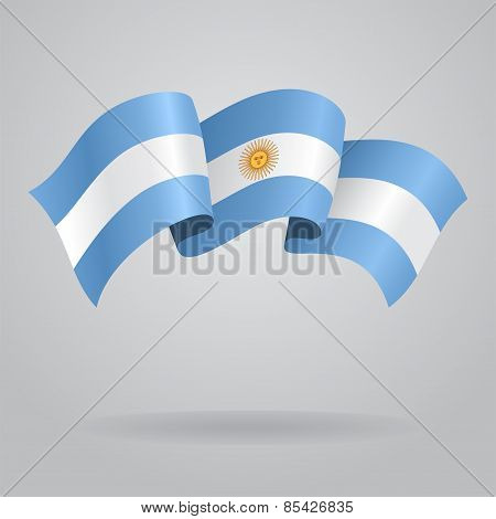 Argentine waving Flag. Vector illustration