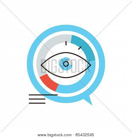 Data Visualization Flat Line Icon Concept