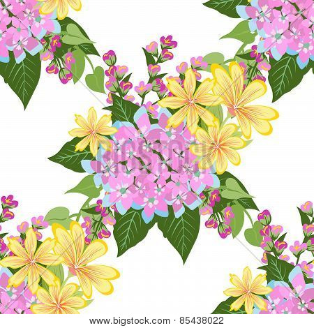 Seamless pattern with flowers