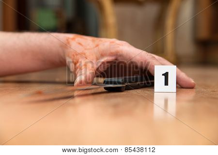 Scene Of A Suicide Victim.