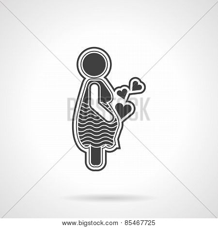 Motherhood black vector icon