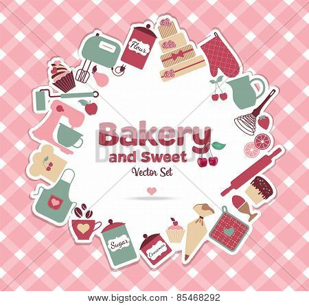 Bakery and sweet illustration