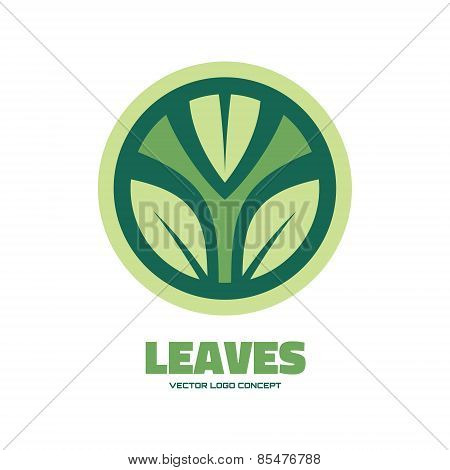 Leaves - vector logo concept illustration. Leafs logo. Nature logo. Vector logo template.