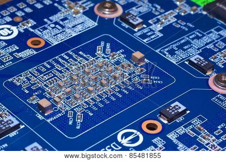 Blue electronic plate.