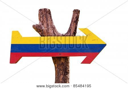 Colombia sign isolated on white background 