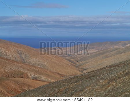 The mountains of Cardon on Fuerteventura