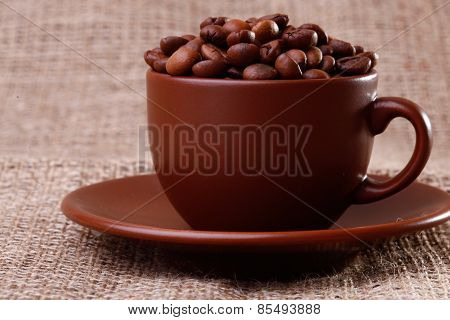 Coffee Beans In A Cup