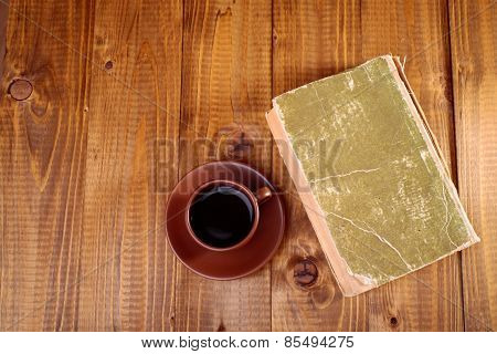 A Cup Of Coffee On  Table