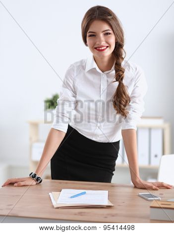 Attractive businesswoman stnding
