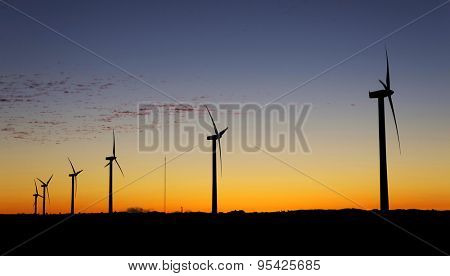 Windpark on the island of Madeira, Portugal