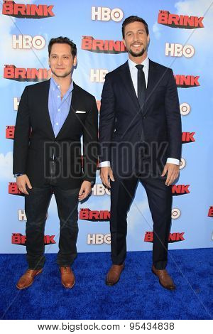 LOS ANGELES - JUN 8: Matt McGorry, Pablo Schreiber at the Premiere of HBO's 'The Brink' at the Paramount Theater at Paramount Studios on June 8, 2015 in Los Angeles, CA