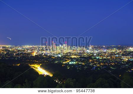 View of Brisbane City from Mount Coot-tha
