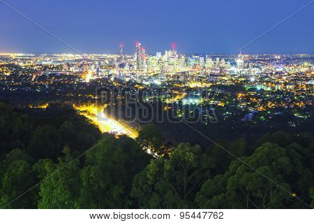 View of Brisbane City from Mount Coot-tha