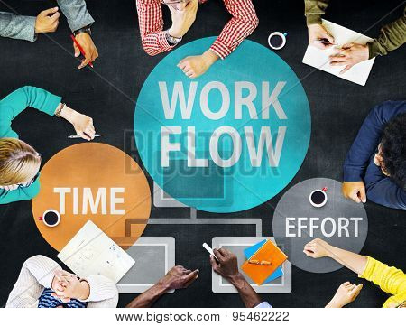 Workflow Effort Implement Efficiency Business Concept