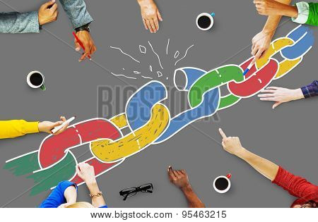 Chain Broken Stress Pressure Freedom Concept