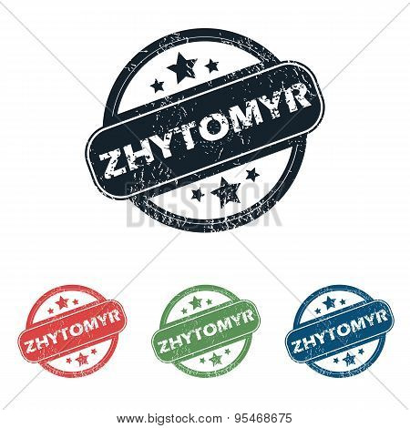 Round Zhytomyr city stamp set