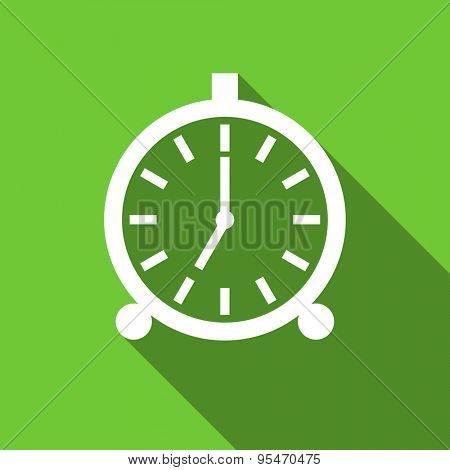 alarm flat icon alarm clock sign original modern design flat icon for web and mobile app with long shadow 