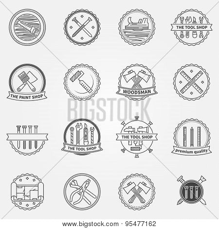 Work tools badges or labels.eps