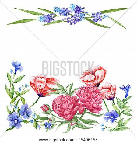 Summer Floral Card Template
