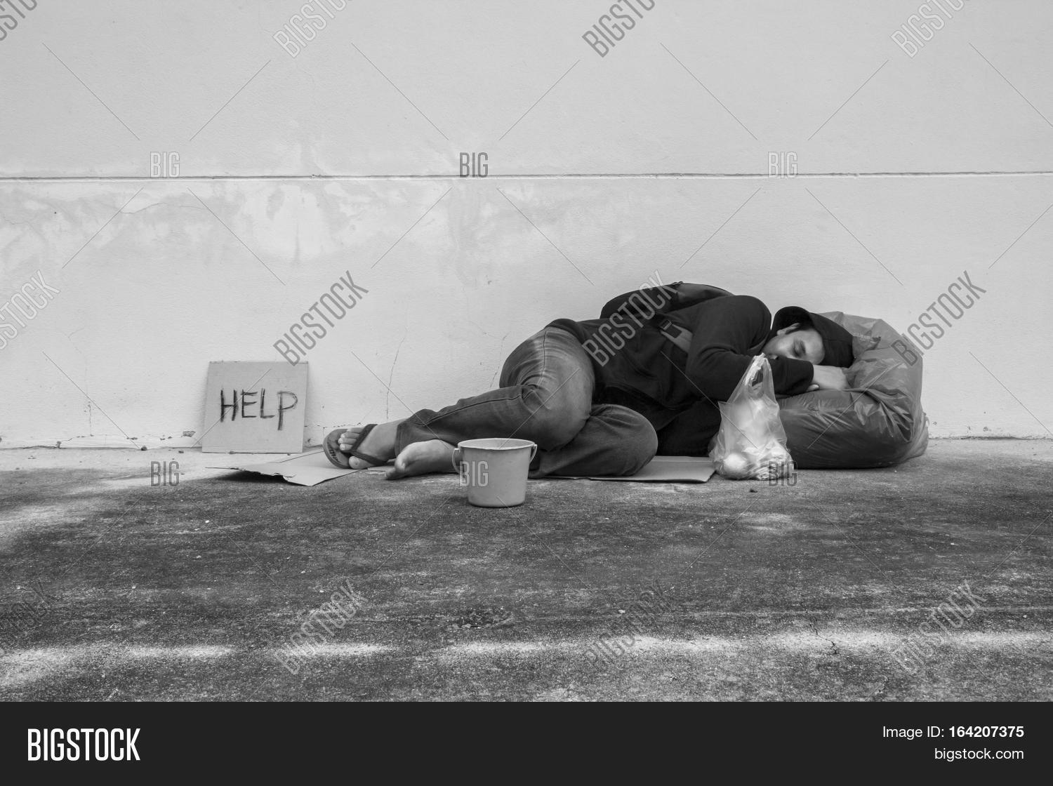 Homeless Person Sleep Image & Photo (Free Trial) Bigstock