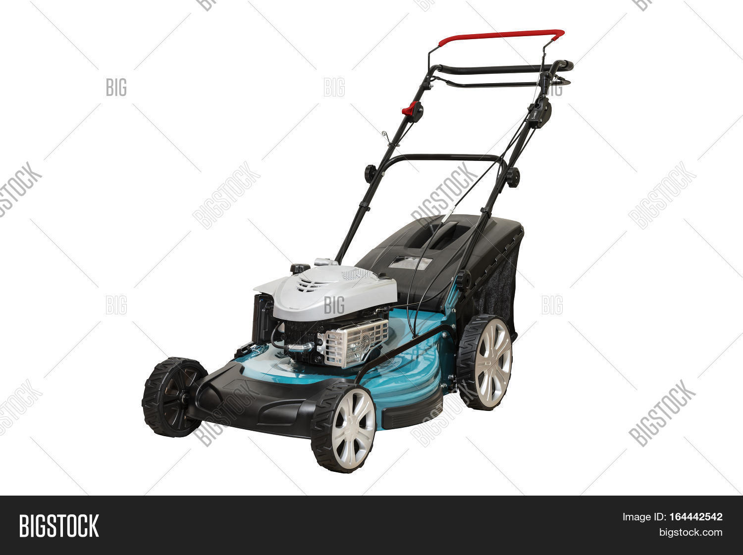 Blue Petrol Lawn Mower Image & Photo (Free Trial) Bigstock