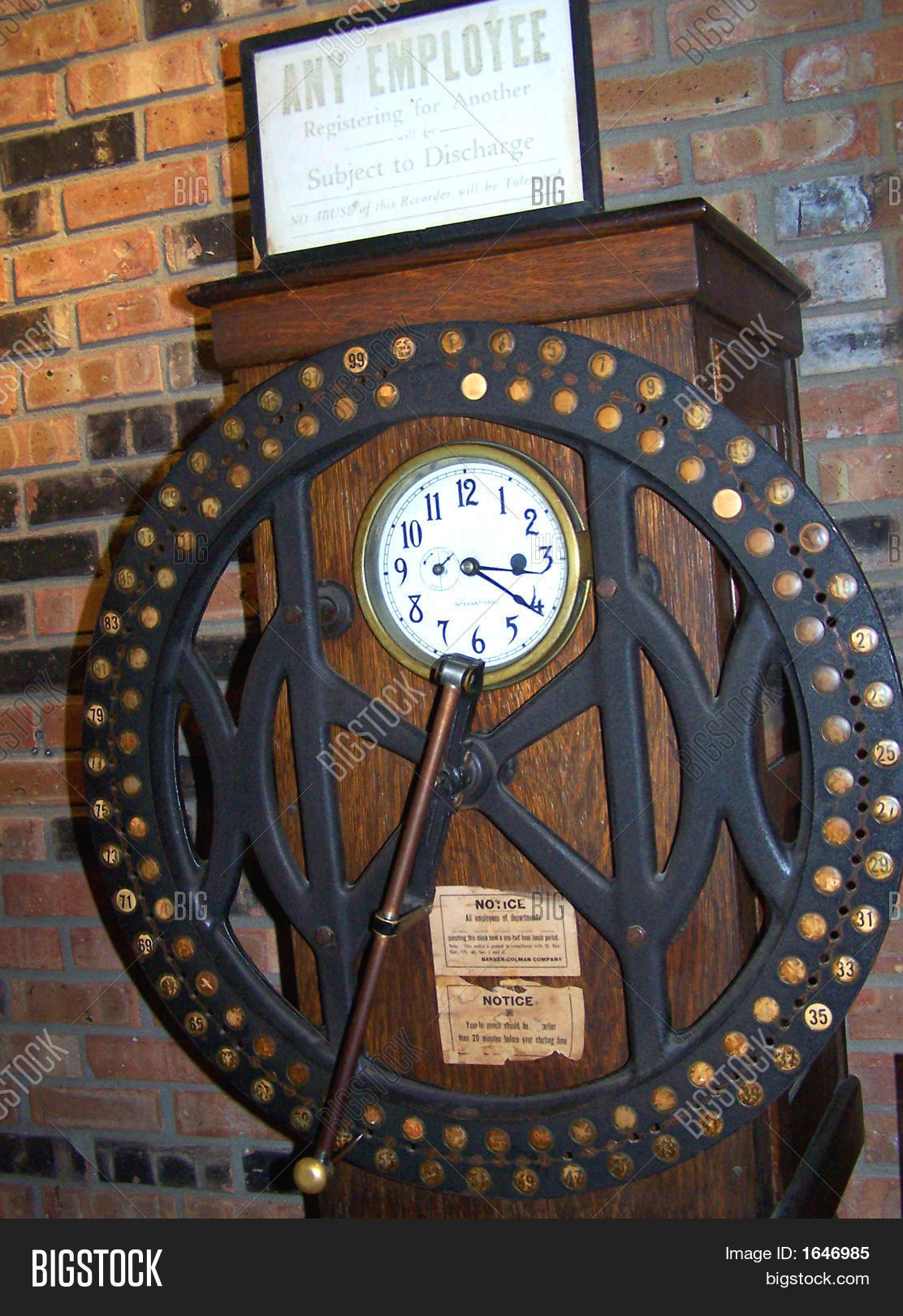 Antique Time Clock Image & Photo (Free Trial) Bigstock